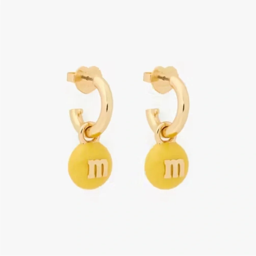 Kate Spade x M&M yellow earrings